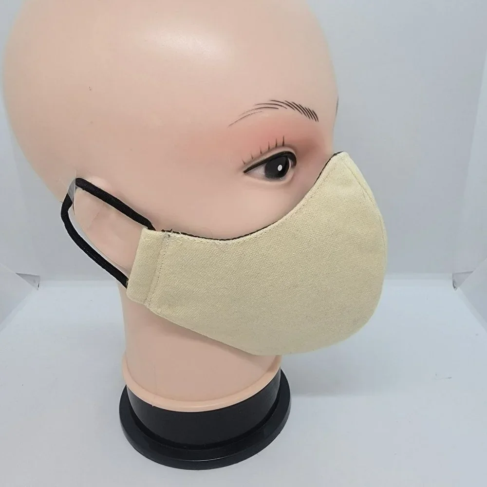 New Face cover ear loop Cream Mask Women Embroidered handmade golden retriever